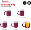 DR. BONE'S THERAPEUTICS ® 2 Lids Green Mug with Internal Cone with Spouted Lid with Small Opening, Drinking aid, Thermo Mug, Feeding Cup 140 ml