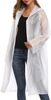 Wolvex Raincoats for Adults, Reusable Waterproof Rain Poncho Emergency Rain Coat with Hood and Sleeves, Lightweight EVA Rainwear, [ Pack of 1] Rain Coats for Men and Women (White)