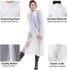 Wolvex Raincoats for Adults, Reusable Waterproof Rain Poncho Emergency Rain Coat with Hood and Sleeves, Lightweight EVA Rainwear, [ Pack of 1] Rain Coats for Men and Women (White)
