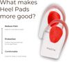 Wolvex Gel Heel Cushion Pads 4pcs Silicon Heel Protectors or Heel Cups for Plantar Fasciitis Support, Achilles Pain, Spur Pain Relief UK7-12/EU40-45