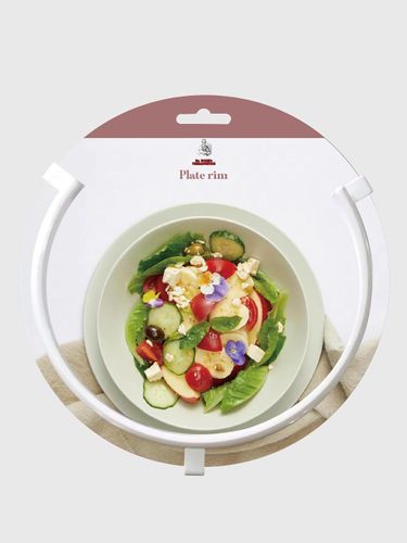 Wolvex ® Incurve Plate Surround - Non-Slip Dining Aid Plate Guard for Elderly, Disabled, and Handicapped Individuals to Improve Mealtime Independence (Red)
