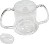 DR. BONE'S THERAPEUTICS Drinking Cup/Beaker/Mug/Sippy Cup for Disabled Adults with Easy Grip Handles Anti Splash Spout and Travel Lid