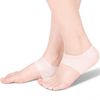 2 Pairs Silicone Gel Heel Sleeves, Heel Protectors Breathable Heel Cushion pad for Plantar Fasciitis Pain Heel Cups Protectors Plantar, Achilles Tendinitis, Reduce Pressure on Heel Relief (Skin Tone)