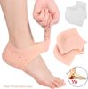 2 Pairs Silicone Gel Heel Sleeves, Heel Protectors Breathable Heel Cushion pad for Plantar Fasciitis Pain Heel Cups Protectors Plantar, Achilles Tendinitis, Reduce Pressure on Heel Relief (Skin Tone)