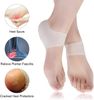 2 Pairs Silicone Gel Heel Sleeves, Heel Protectors Breathable Heel Cushion pad for Plantar Fasciitis Pain Heel Cups Protectors Plantar, Achilles Tendinitis, Reduce Pressure on Heel Relief (Skin Tone)