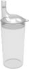 Plastic Feeding Cup with 2 Lids Adult Feeder Beaker with Large & Small Spouts, Straw Holes – Ideal for Liquids & Blended Foods – Easy to Hold, Spill-Resistant, Perfect for Home & Hospital Use (Clear)